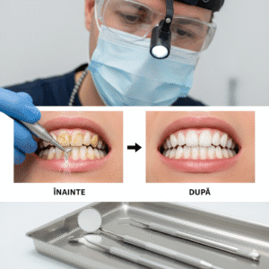 igienizare dentară profesională cu detartraj și Air Flow în Timișoara