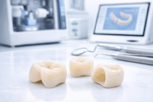 Coroane din zirconiu realizate digital CAD CAM în Timișoara