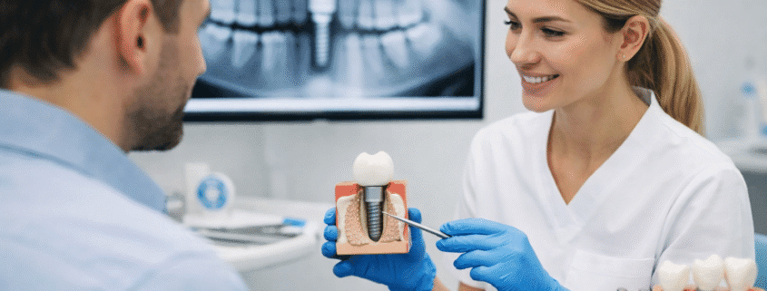 implant dentar Timisoara consultatie medic pacient explicatii tratament