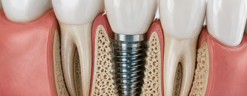 implant dentar modern integrat în os ilustrație 3D