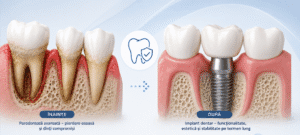 parodontoză și implant dentar ilustrație tratament implant dentar