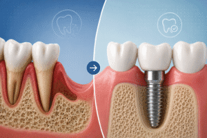 parodontoză și implant dentar pierdere osoasă
